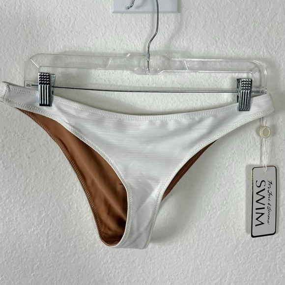 Revolve For Love & Lemons La Rochelle Bikini Bottoms in White Size Large NWT - Picture 4 of 12